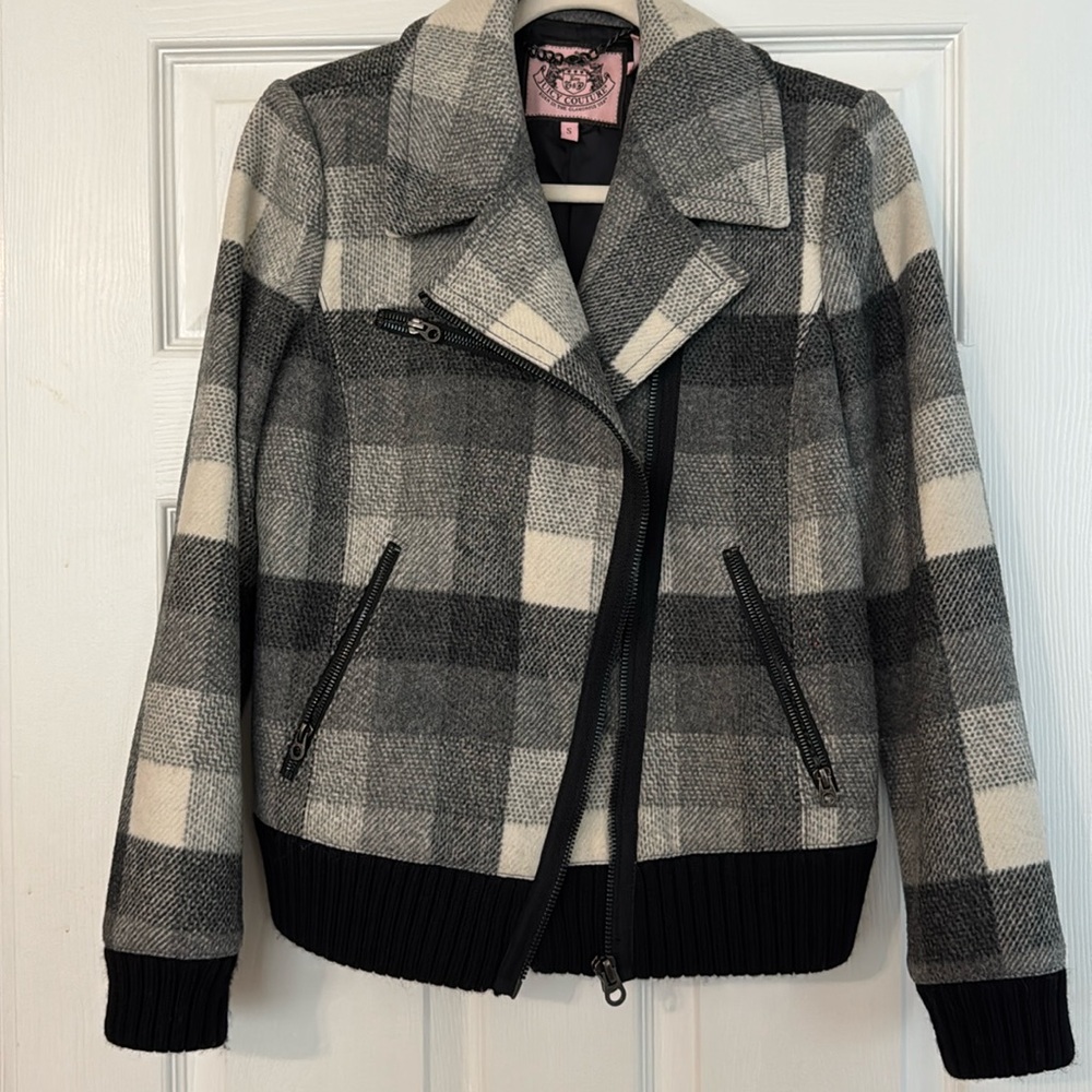 Like New Juicy Couture Wool Cropped Moto Jacket